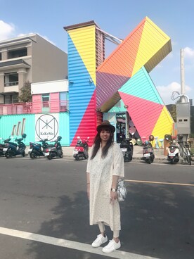 「GUAPA（グアパ）のアイテム」を使った、j-珍さん（レディース・155cm）の春コーディネート