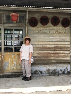 「GUAPA（グアパ）のアイテム」を使った、j-珍さん（レディース・155cm）の夏コーディネート