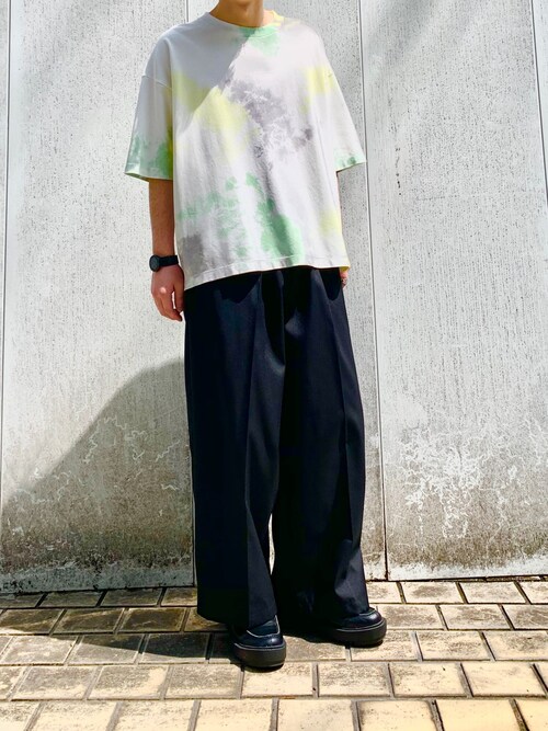 テクノラマスムースタイダイカットソー/ビックシルエット（Tシャツ