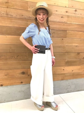 「ASZAKKA（アザッカ）のアイテム（バッグ）」を使った、あさみ きょうかさん（レディース・148cm）の春コーディネート