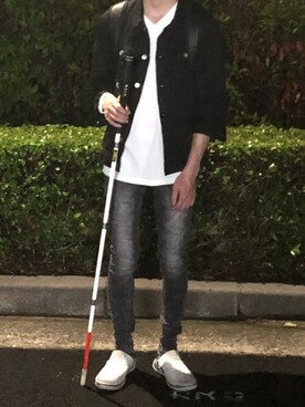 「Right-on（ライトオン）のアイテム（デニムジャケット）」を使った、𝓒𝓸𝓬𝓸𝓪さん（メンズ・165cm）の夏コーディネート