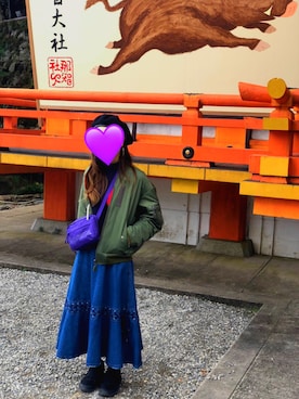「G.V.G.V.（ジーヴィージーヴィー）のアイテム（MA-1）」を使った、i___6_94さん（レディース・157cm）の冬コーディネート