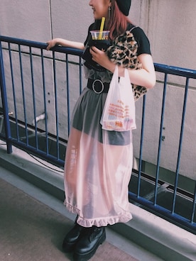 「Faith（-）のアイテム（アクセサリー）」を使った、Mさん（レディース・154cm）の夏コーディネート