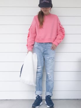「BEAMS（ビームス）のアイテム（ピアス（両耳用））」を使った、makikoさん（レディース・160cm）の秋コーディネート