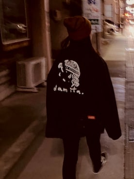 「carhartt」｜「アイテム（ナイロンジャケット）」を使った、renkaさん（レディース・155cm）の春コーディネート