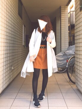 「PLST（プラステ）のアイテム（チェスターコート）」を使った、ぱんさん（レディース・152cm）の冬コーディネート