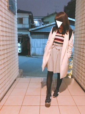 「PLST（プラステ）のアイテム（チェスターコート）」を使った、ぱんさん（レディース・152cm）の冬コーディネート