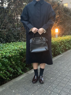 「アイテム（ステンカラーコート）」を使った、rさん（レディース・157cm・20代）の秋コーディネート
