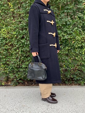 「FUDGE」｜「アイテム（ダッフルコート）」を使った、rさん（レディース・157cm）の冬コーディネート