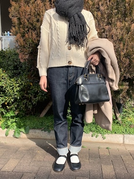 「カンフーシューズ」｜rさん（レディース・157cm）の冬コーディネート