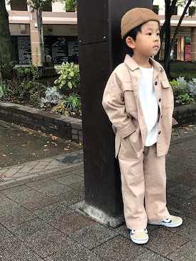「5歳」｜「アイテム（その他アウター）」を使った、haruru1225さん（キッズ・110cm）の冬コーディネート