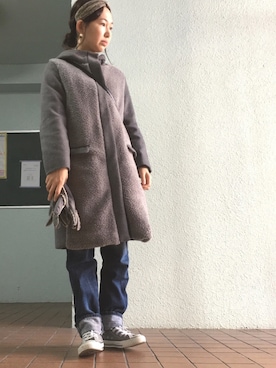 「READY MADES（レディーメイド）のアイテム」を使った、しぃさん（レディース・153cm）の冬コーディネート