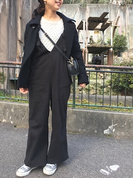 「URBAN RESEARCH（アーバンリサーチ）のアイテム（ピーコート）」を使った、しぃさん（レディース・153cm）の冬コーディネート