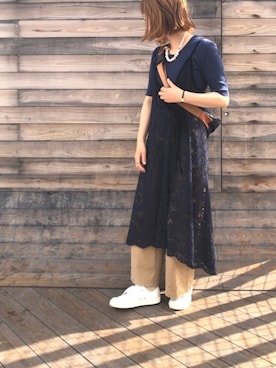 「Orobianco（オロビアンコ）のアイテム（バッグ）」を使った、しぃさん（レディース・153cm）の春コーディネート