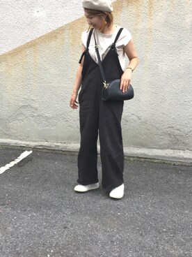 「LAKOLE（ラコレ）のアイテム（ハンチング/ベレー帽）」を使った、しぃさん（レディース・153cm）の夏コーディネート