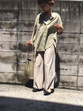 「PUBLUX（パブリュクス）のアイテム（バレエシューズ）」を使った、しぃさん（レディース・153cm）の春コーディネート