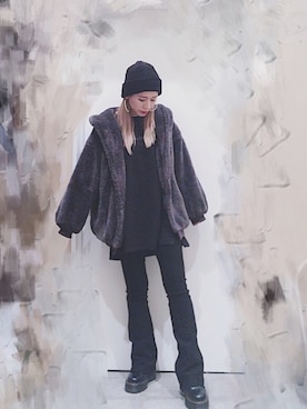 「DAMMY（ダミー）のアイテム」を使った、e🐼さん（レディース・163cm）の冬コーディネート