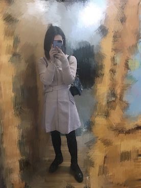 「アイテム（ドレス、ピンク系）」を使った、拖延大神さん（レディース・160cm）の冬コーディネート