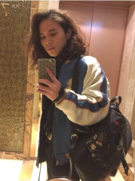 「DRIES VAN NOTEN（ドリスヴァンノッテン）のアイテム（バッグ）」を使った、NateWさん（メンズ・166cm）の冬コーディネート