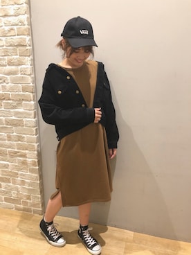 「秋のブラウンスタイル」｜「アイテム（その他アウター）」を使った、ササさん（レディース・164cm）の秋コーディネート