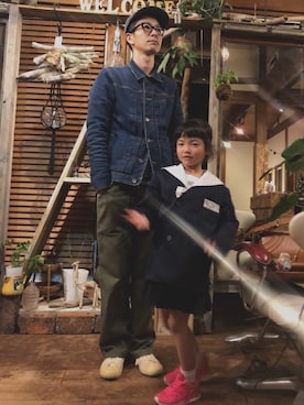 「COOPERS TOWN（クーパーズタウン）のアイテム（帽子）」を使った、セキセイインコさん（メンズ・173cm）の冬コーディネート