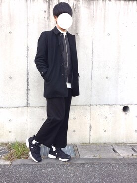 「アイテム（ステンカラーコート）」を使った、Nagasawaさん（メンズ・171cm・10代）の冬コーディネート