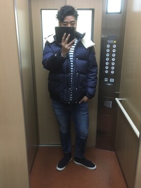 「SHIPS JET BLUE（シップスジェットブルー）のアイテム（スニーカー）」を使った、しげさん（メンズ・177cm）の冬コーディネート