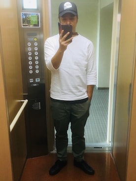 「SHIPS JET BLUE（シップスジェットブルー）のアイテム（タンクトップ）」を使った、しげさん（メンズ・177cm）の夏コーディネート