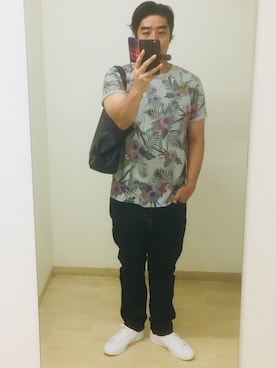 「スタンスミス」｜しげさん（メンズ・177cm）の夏コーディネート