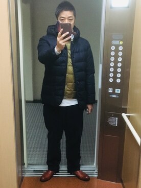 「Right-on（ライトオン）のアイテム（チノパンツ）」を使った、しげさん（メンズ・177cm）の冬コーディネート