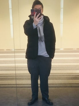 「CASPER JOHN AIVER（キャスパージョンアイバー）のアイテム（ブーツ）」を使った、しげさん（メンズ・177cm）の冬コーディネート