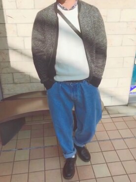 「COMME CA ISM（コムサイズム）のアイテム（ブルゾン）」を使った、まるさん（メンズ・168cm）の冬コーディネート