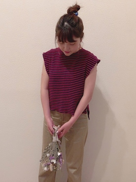 「handmade」｜「アイテム（スラックス）」を使った、HALさん（レディース・147cm）の夏コーディネート