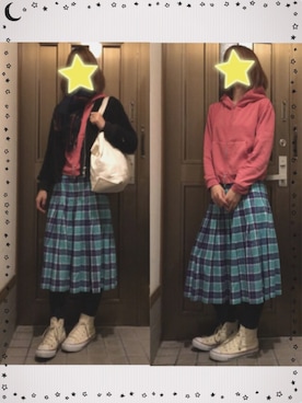 「Champion（チャンピオン）のアイテム（MA-1）」を使った、NAOさん（レディース・162cm）の春コーディネート
