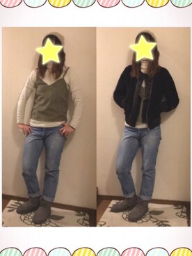 NAOさんの「【X-girl Jean】5POCKET JEAN WASH」を使ったコーディネート