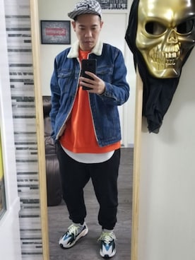 「PULL&BEAR（プルアンドベア）のアイテム（デニムジャケット）」を使った、eddy_aryip🍁さん（メンズ・173cm）の春コーディネート