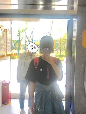 「STARTER BLACK LABEL（スターターブラックレーベル）のアイテム（トップス）」を使った、一头春之猪さん（レディース・170cm）の春コーディネート