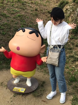 「ZOZO（ゾゾ）のアイテム（帽子）」を使った、krnさん（レディース・158cm）の秋コーディネート
