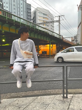 「パジャマ」｜「アイテム（ハンチング/ベレー帽）」を使った、tamusonさん（メンズ・171cm）の夏コーディネート