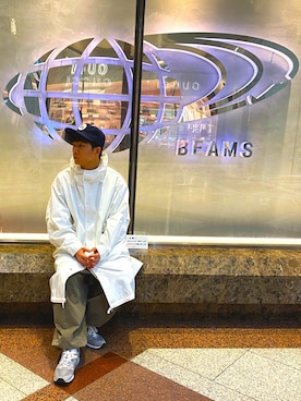 「BEAMS（ビームス）のアイテム（モッズコート）」を使った、tamusonさん（メンズ・171cm）の春コーディネート