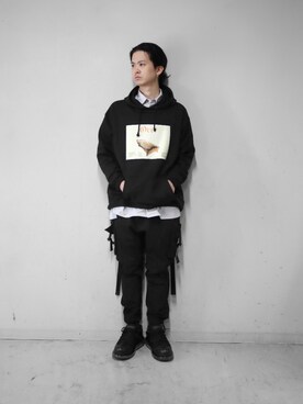 「OURET（オーレット）のアイテム（トップス）」を使った、KENTO TAKAHASHIさん（メンズ・170cm）の冬コーディネート