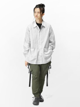 「BACKLASH（バックラッシュ）のアイテム（シューズ）」を使った、KENTO TAKAHASHIさん（メンズ・170cm）の春コーディネート