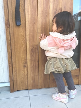 「ZARA KIDSのアイテム（ブルゾン）」を使った、yukichiさん（キッズ・80cm）の冬コーディネート