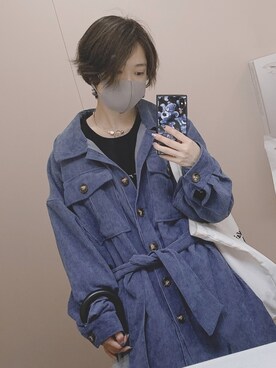 「AS as know as（エーエス アズノウアズ）のアイテム（ジャケット/アウター）」を使った、ᐢ⩌⌯⩌ᐢさん（レディース・154cm）の春コーディネート