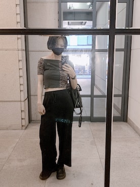 「ヘソだし」｜ᐢ⩌⌯⩌ᐢさん（レディース・154cm・20代）の夏コーディネート