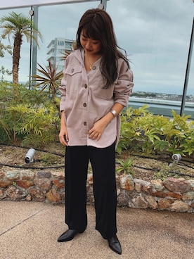 「SHAGGIE（シャギー）のアイテム（その他パンツ）」を使った、Kiyoraさん（レディース・160cm）の秋コーディネート