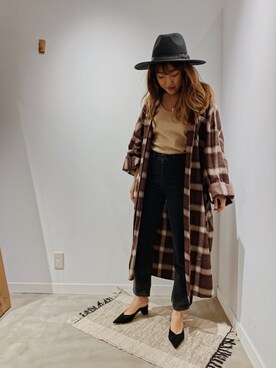 「チェック柄に恋してる」｜Kiyoraさん（レディース・160cm）の秋コーディネート