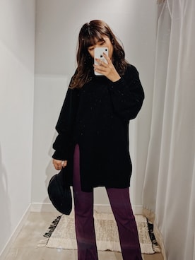 「SLY（スライ）のアイテム（その他パンツ）」を使った、Kiyoraさん（レディース・160cm）の秋コーディネート