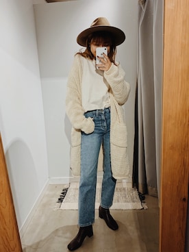 「アントマリーズ」｜「アイテム（トップス）」を使った、Kiyoraさん（レディース・160cm）の冬コーディネート