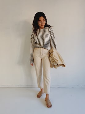 「アイテム（カバーオール）」を使った、Kiyoraさん（レディース・160cm・20代）の春コーディネート